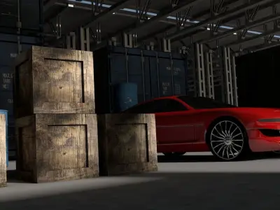 Warehouse car in Free 3D model