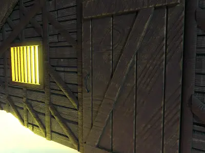 Medievval Wooden House 3D model