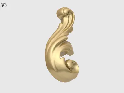 Acanthus Leaf Scroll Free 3D print model