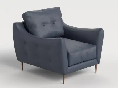 Chair 8 Leather Armchair Sofa 3D model