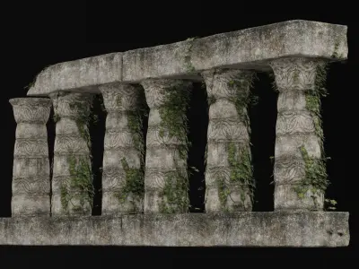 Greek Column Ivy   3D model