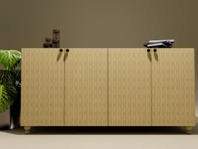 Modern Sideboard Low-poly 3D model