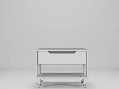 bedside table with drawer Free low-poly 3D model