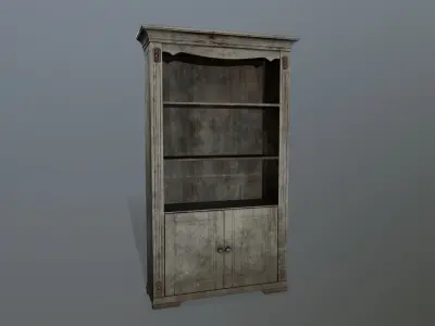 Cupboard 1 wooden cabinet Low-poly 3D model
