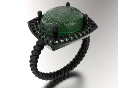 traditional women ring 3D print model