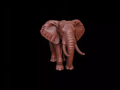 Elephant Animal Sculpture 3D print model purchase