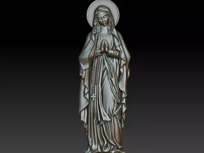 Our Lady of Lourdes 3D print model