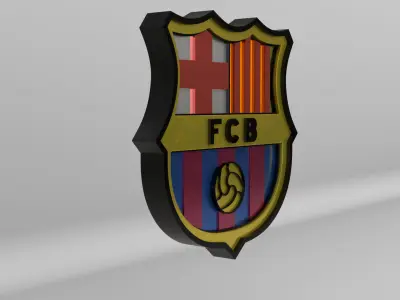 FC Barcelona Team Logo 3D model
