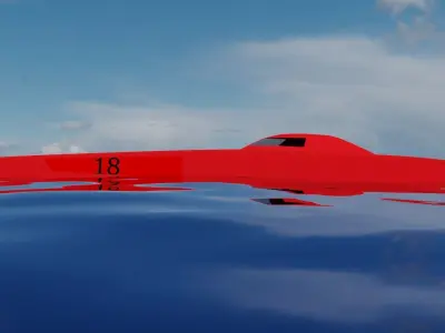 Racing Powerboat 3D Model 3D model