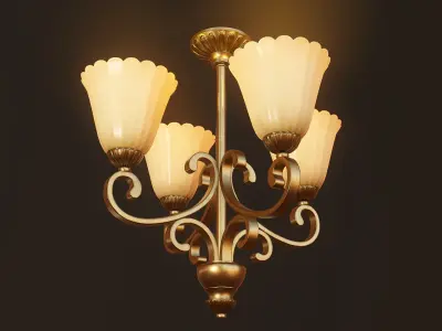 Chandelier - PBR Game Ready Low-poly 3D model