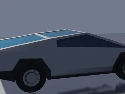 Tesla cyber truck low poly 3D model