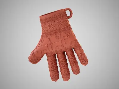 Christmas Gloves 3D print model