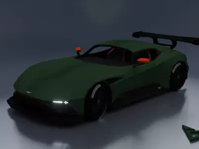 Aston Martin Vulcan Low-poly 3D model