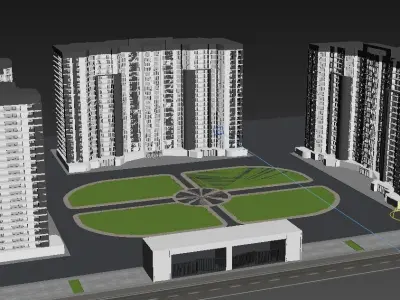 Residential apartments 3D model