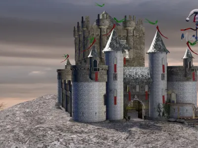 Medieval Castle Dalle 3D model