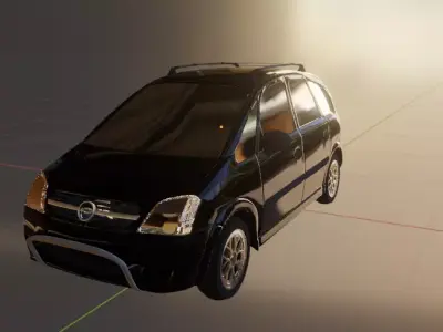 CHEVROLET MERIVA - LOW POLY Low-poly 3D model