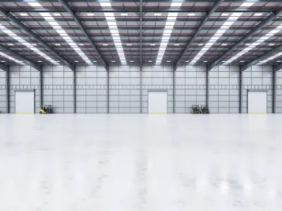 Industrial Warehouse Interior 13 Low-poly 3D model