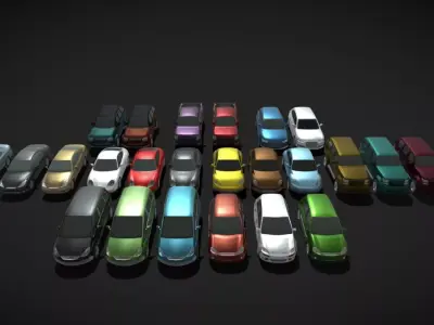 Vehicle pack Low-poly 3D model