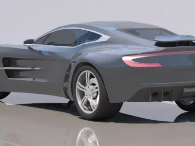 Aston Martin One-77 Gray Edition Low-poly 3D model