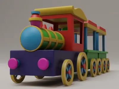 Toy Train Model 3D model