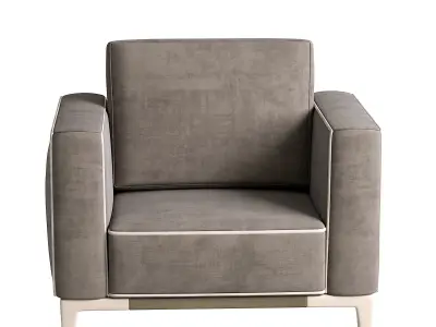  Scott armchair Low-poly 3D model