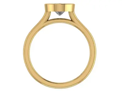 Bezel setting oval rings set of 4  3D print model