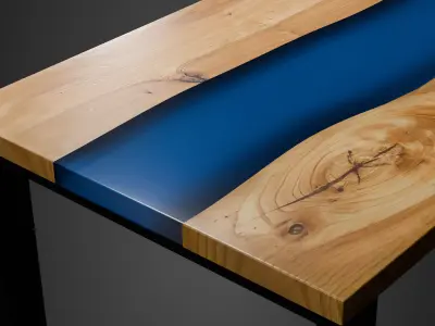 Resin Tables Pack Low-poly 3D model