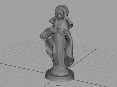 Sacred heart of Maria Low-poly 3D model
