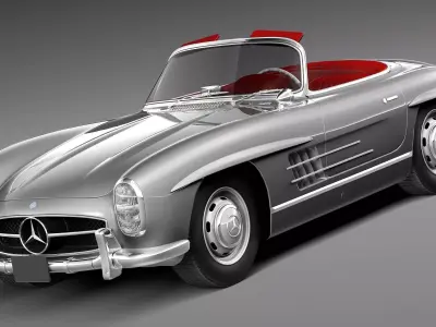 Mercedes-Benz 300SL Roadster 1957 3D model