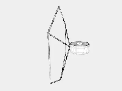 Wall metal candle holder 3D model