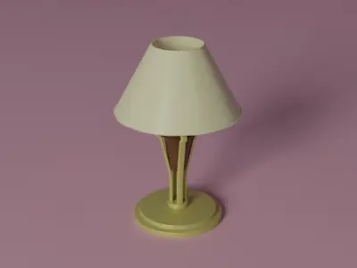 Fancy lamp Low-poly 3D model