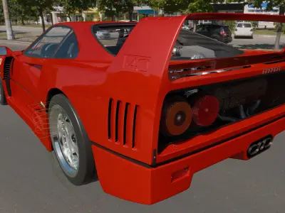 Ferrari F40 high-poly  3D model