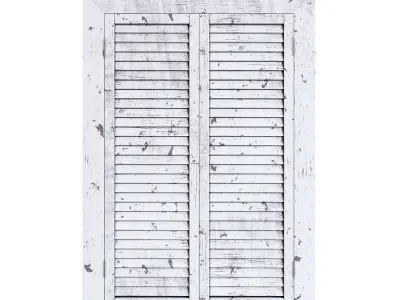 Ocean - White Window Mirror 3D model