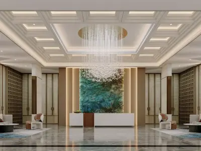 Modern reception lobby 3D model