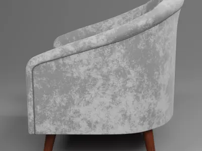 Armchair velvet Free 3D model