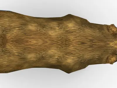 Lowpoly Cartoon Brown Bear Low-poly 3D model