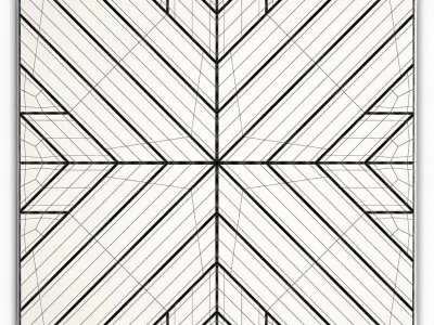 Geometric Ethnic Wall Decoration 2 3D model