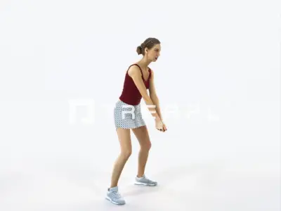 Aspiration 15E Digging Sports Woman Low-poly 3D model