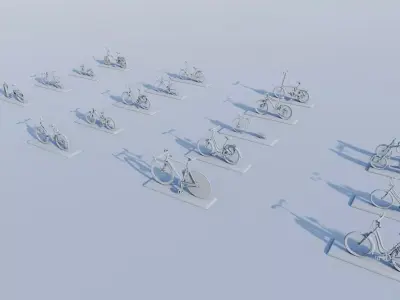 Bicycle Asset Pack Collection for 3D Scenes 3D model