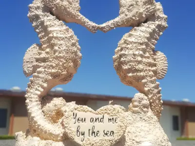 Seahorses wedding cake topper 3d print model Free 3D print model