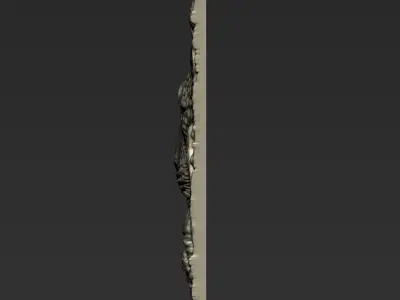 Leopard Head with Flowers Background  A65 3D print model