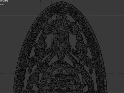 Classic decor ornament v-3D model 38 3D model