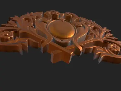 Classic Deco Ornament Low-poly 3D model