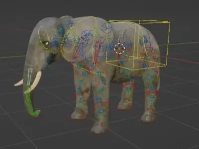 elephant  for game 3D model