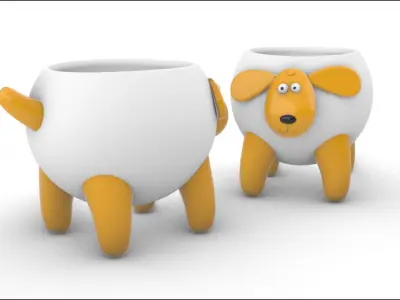 Shoni s Sheep Planter pot 3D model