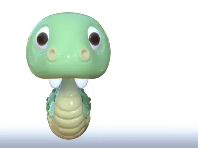 Cartoon Snake 3D model