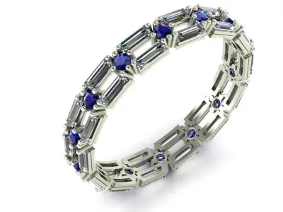 Women diamond ring set 3d 3D print model