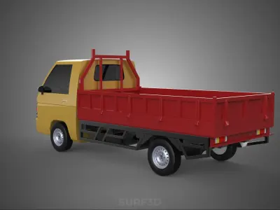 DROP SIDE LOAD BED DUMP BODY GATE DOOR PICKUP TRUCK WIDE DECK 3D model