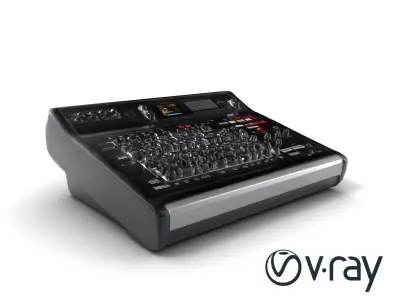 Digital Mixing Desk Ergonomic Shape model pack Low-poly 3D model
