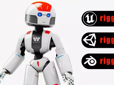 TOY BOT  Rigged for Unreal Engine - Unity - MIXAMO  3D model